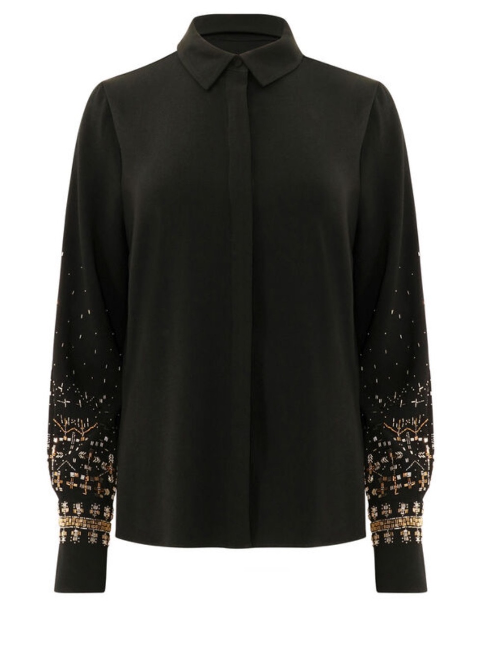 Kobi Halperin Chai Beaded Satin Blouse